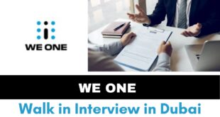 We One Announced Walk in Interview in Dubai