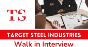 Target Steel Industries Walk-in Interview Abu Dhabi 2026